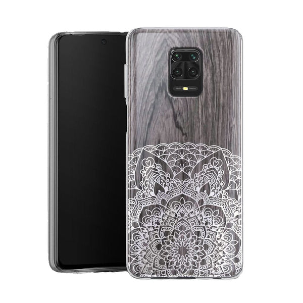 Coque pour Xiaomi Note 9 Floral Lacet Bois
